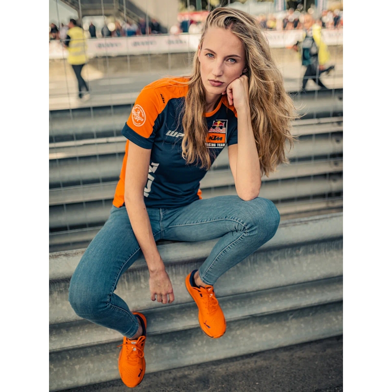 Camiseta de mujer KTM Replica Team azul-naranja