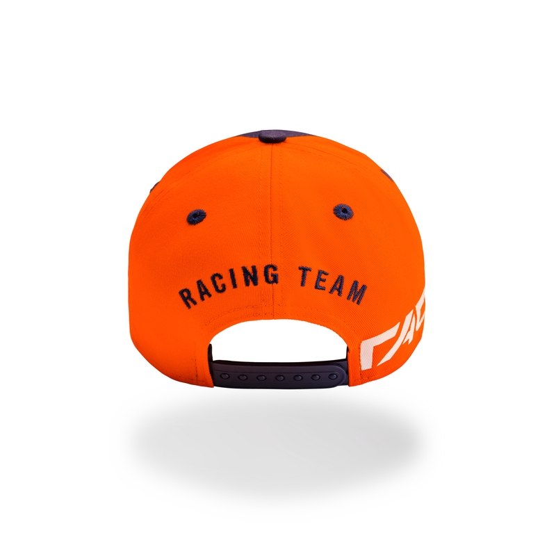 Gorra con visera recta KTM Replica azul-naranja