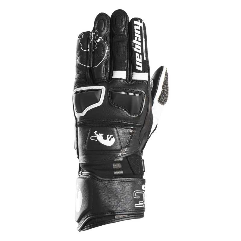 Guantes de moto Furygan STYG 15 blanco y negro