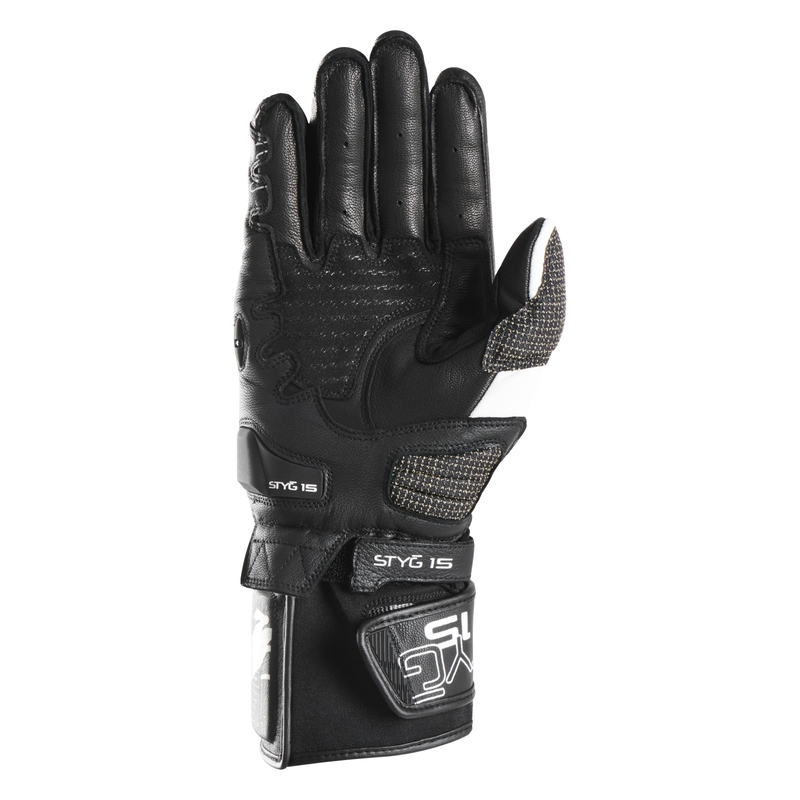 Guantes de moto Furygan STYG 15 blanco y negro
