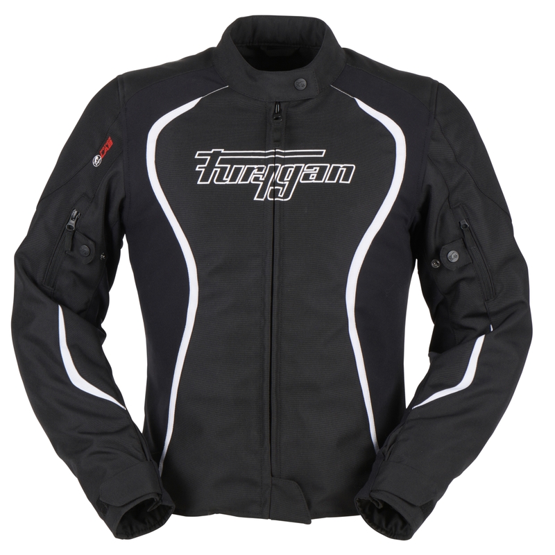 Chaqueta de moto para mujer Furygan Odessa Black and White