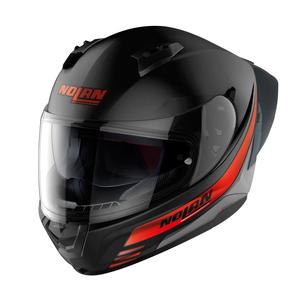 Casco integral de moto Nolan N60-6 Sport Outset 21 negro y rojo