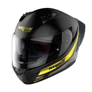 Casco integral de moto Nolan N60-6 Sport Outset 22 negro y amarillo