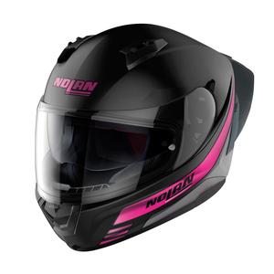 Casco integral de moto Nolan N60-6 Sport Outset 23 negro y rosa