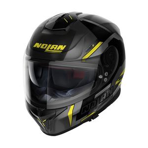 Casco de moto integral Nolan N80-8 Wanted N-com negro-amarillo fluo