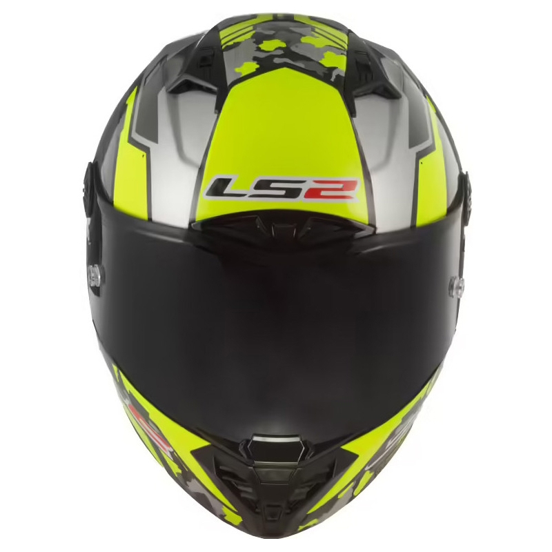 Casco integral de moto LS2 FF805 Thunder Carbon Space amarillo fluo-gris