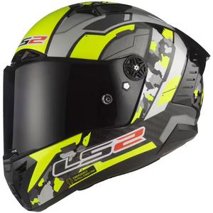 Casco integral de moto LS2 FF805 Thunder Carbon Space amarillo fluo-gris