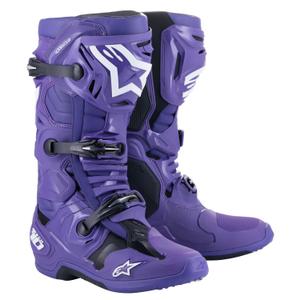 Botas de moto Alpinestars Tech 10 2024 púrpura-negro-blanco