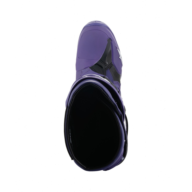Botas de moto Alpinestars Tech 10 en morado, negro y blanco