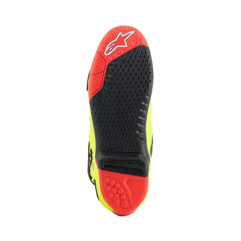 Botas de moto Alpinestars Tech 10 amarillo fluo-negro-rojo fluo