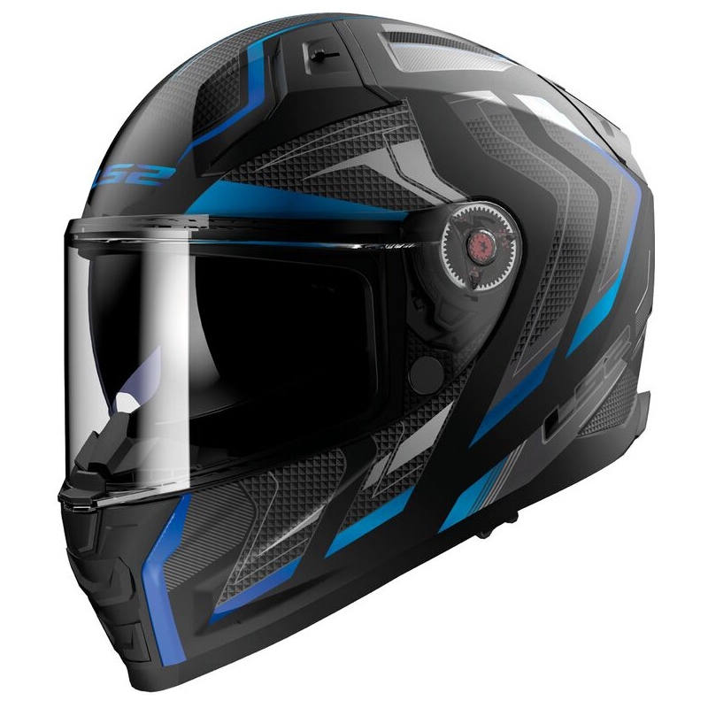 Integrální přilba na motorku LS2 FF811 Vector II Alizer černo-modrá matná