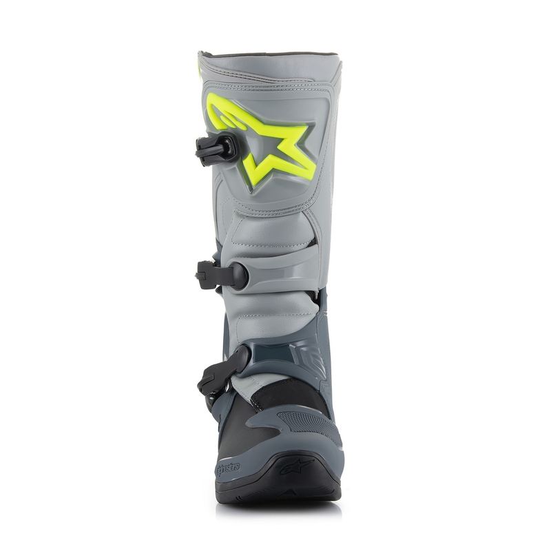 Botas de moto Alpinestars Tech 3 gris claro-negro-amarillo fluo