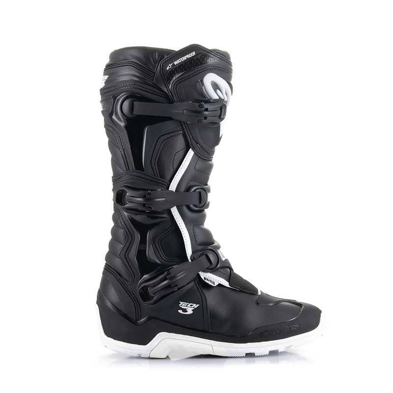Botas Moto Alpinestars Tech 3 Enduro Waterproof 2024 Negras y Blancas