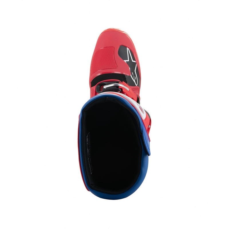 Botas de moto Alpinestars Tech 5 en rojo, azul, blanco y negro