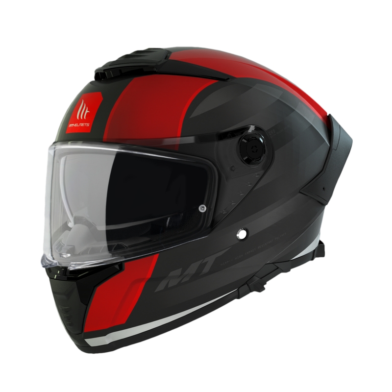 Casco integral de moto MT THUNDER 4 SV TREADS B5 negro-rojo