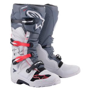 Botas de moto Alpinestars Tech 7 Enduro 2024 gris-fluo-negro