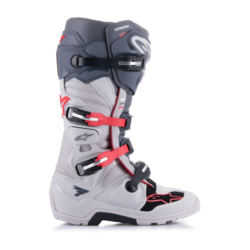 Botas de moto Alpinestars Tech 7 Enduro 2024 gris-fluo-negro