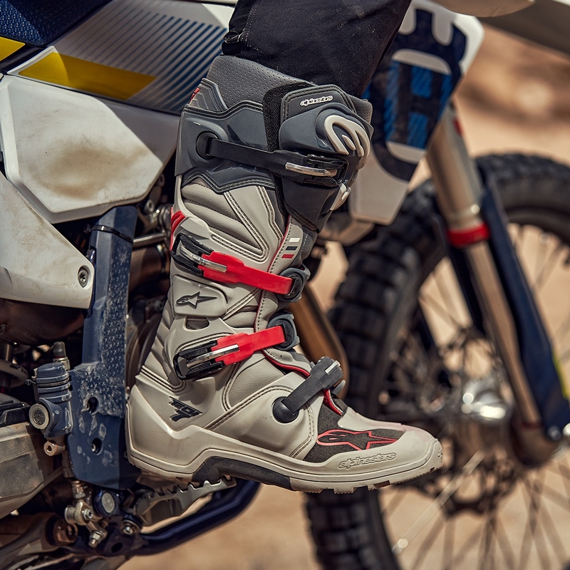 Botas de moto Alpinestars Tech 7 Enduro 2024 gris-fluo-negro