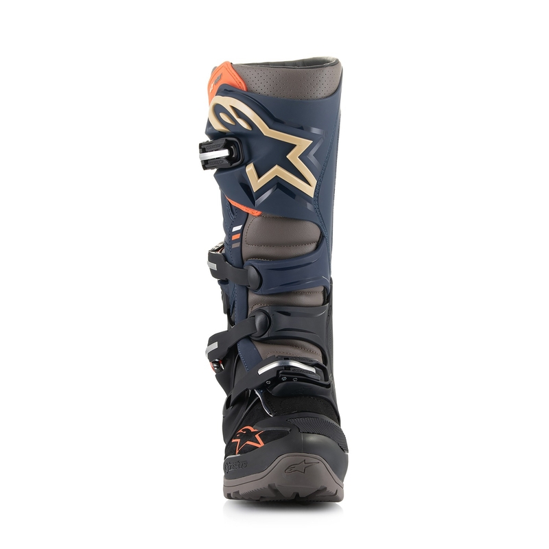 Botas de moto Alpinestars Tech 7 Enduro Drystar 2024 Azul-Gris-Naranja-Negro