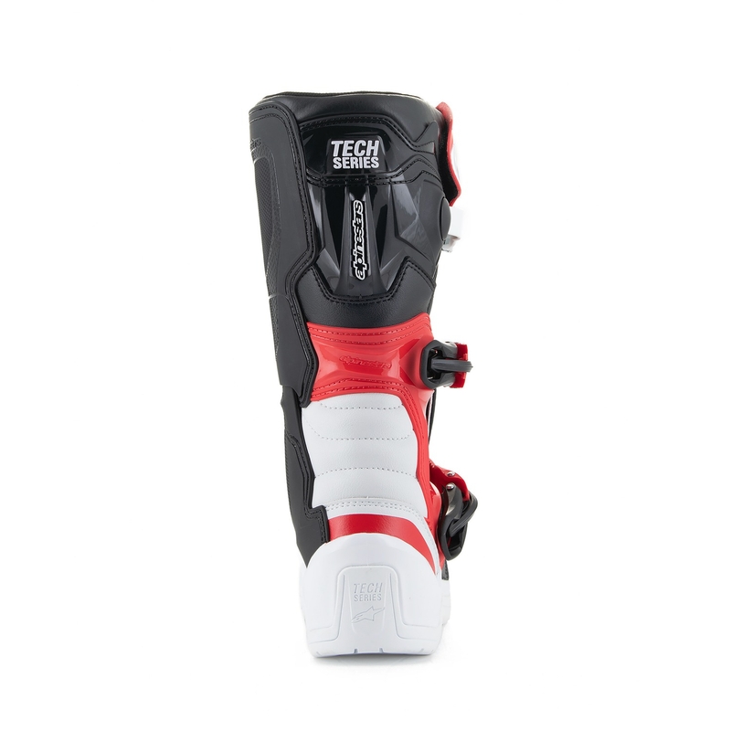 Botas de moto Alpinestars Tech 3S Youth Blanco-Negro-Rojo para niños