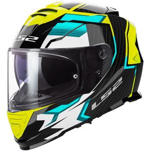 Casco integral de moto LS2 FF800 Storm II Tracker negro-amarillo fluo