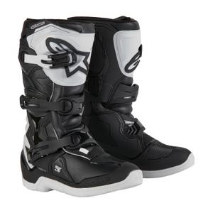 Botas de moto Alpinestars Tech 3S Youth 2024 blancas y negras para niños
