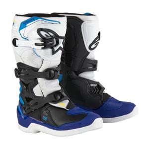 Botas de moto Alpinestars Tech 3S Youth 2024 Blanco-Negro-Azul para niños