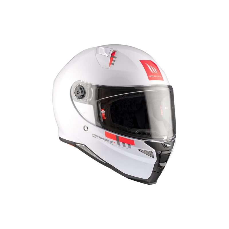 MT REVENGE 2 S SOLID A0 casco integral de moto blanco brillante