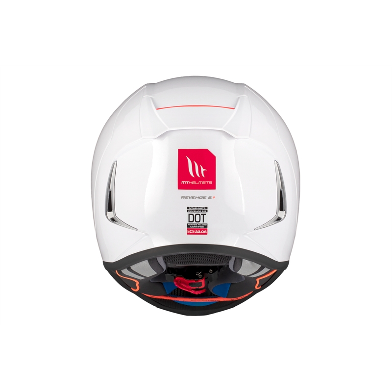 MT REVENGE 2 S SOLID A0 casco integral de moto blanco brillante
