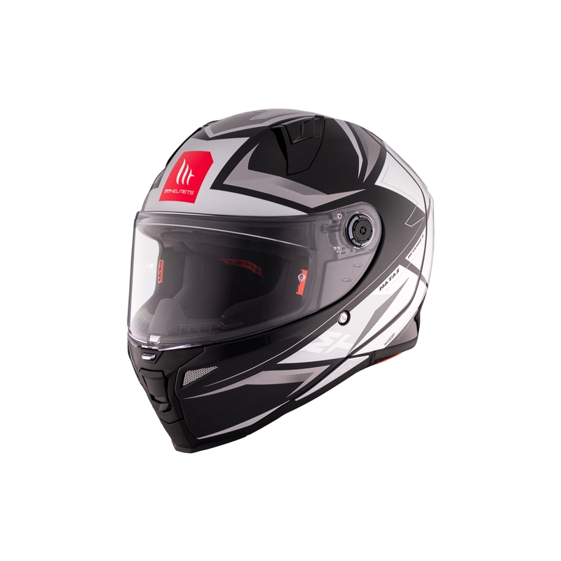 Casco integral de moto MT REVENGE 2 S HATAX B2 negro-gris-blanco