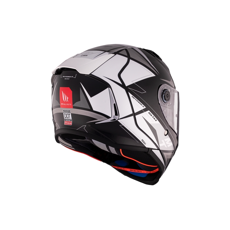 Casco integral de moto MT REVENGE 2 S HATAX B2 negro-gris-blanco