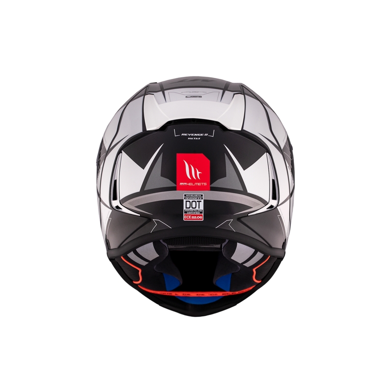 Casco integral de moto MT REVENGE 2 S HATAX B2 negro-gris-blanco