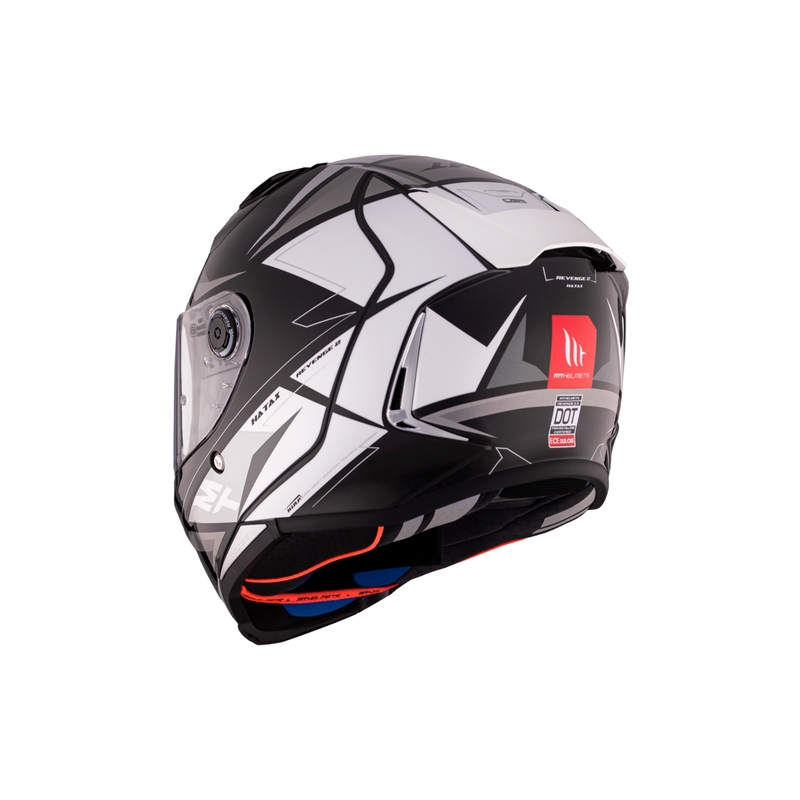 Casco integral de moto MT REVENGE 2 S HATAX B2 negro-gris-blanco