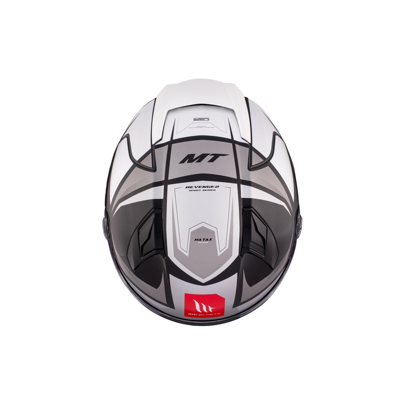 Casco integral de moto MT REVENGE 2 S HATAX B2 negro-gris-blanco