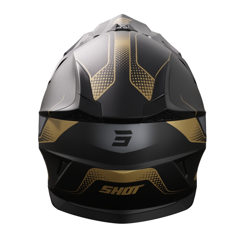 Casco de motocross Shot Pulse Edge dorado mate liquidación
