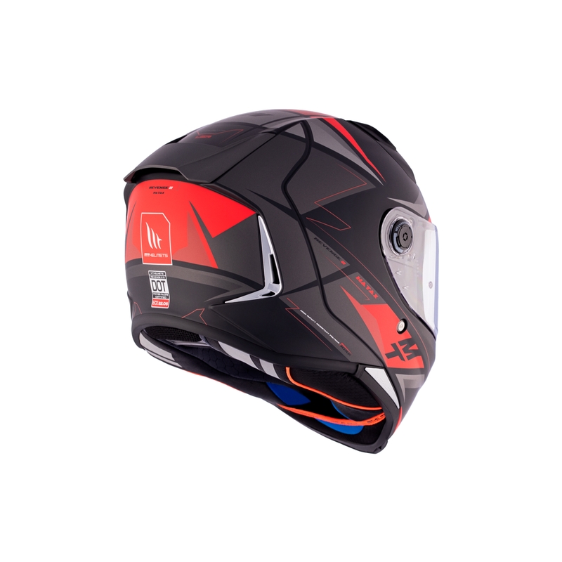 MT REVENGE 2 S HATAX B5 casco integral de moto negro-gris-rojo
