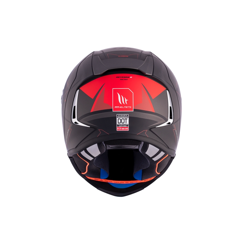 MT REVENGE 2 S HATAX B5 casco integral de moto negro-gris-rojo