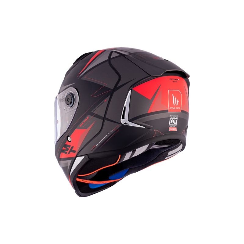 MT REVENGE 2 S HATAX B5 casco integral de moto negro-gris-rojo