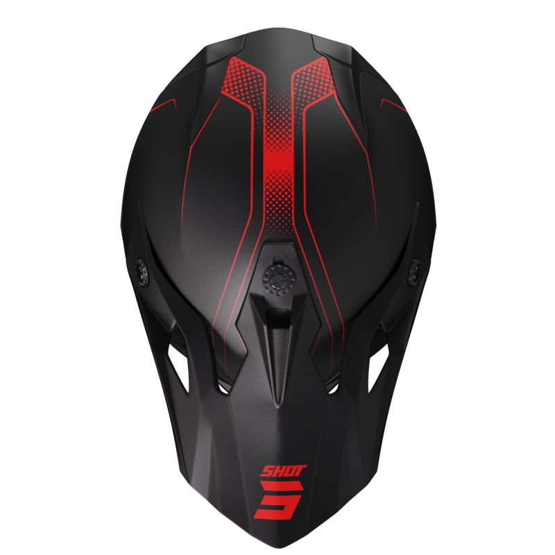 Motokrosová helma na motorku Shot Pulse Edge červená matná