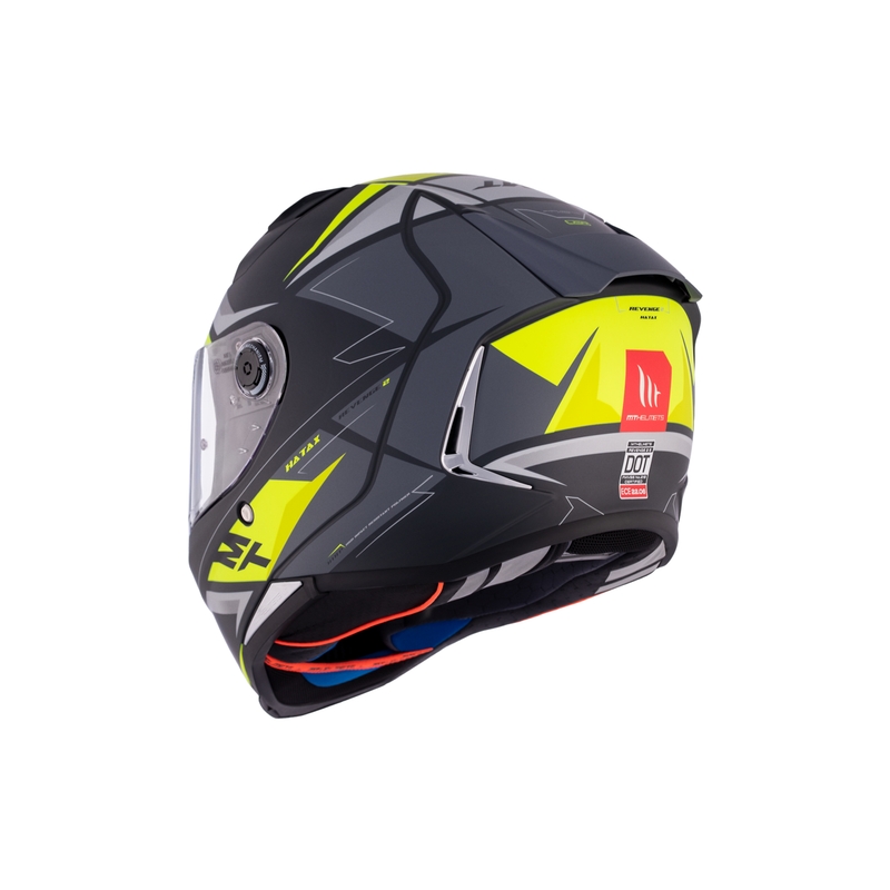 MT REVENGE 2 S HATAX C3 casco integral de moto negro-gris-amarillo