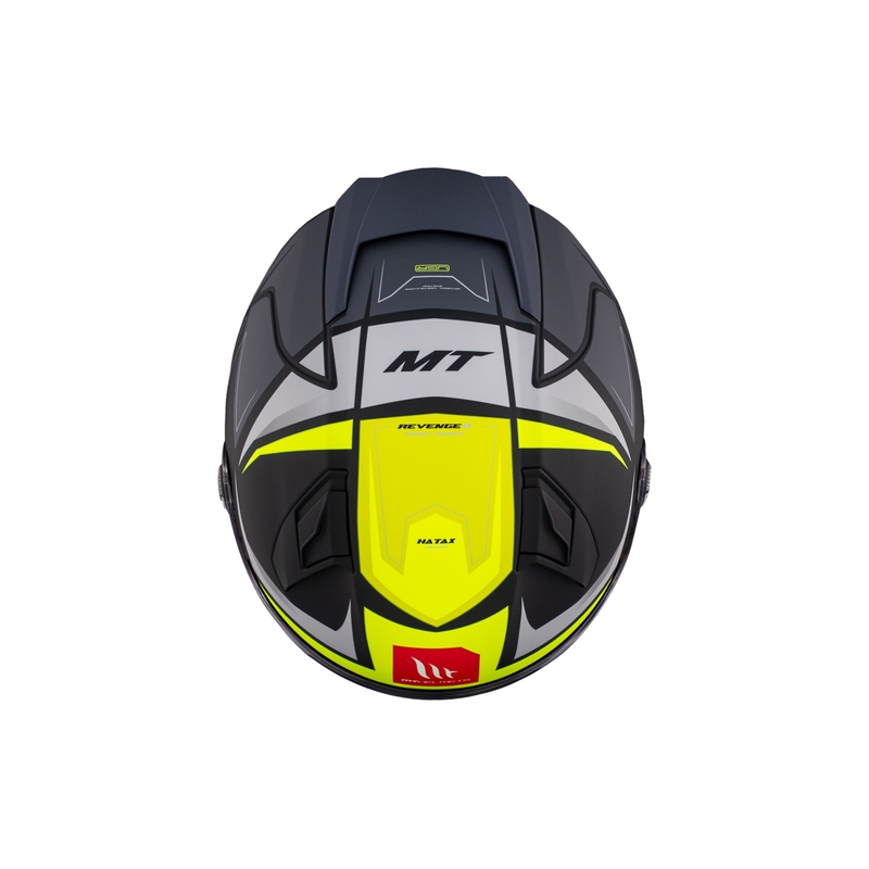 MT REVENGE 2 S HATAX C3 casco integral de moto negro-gris-amarillo
