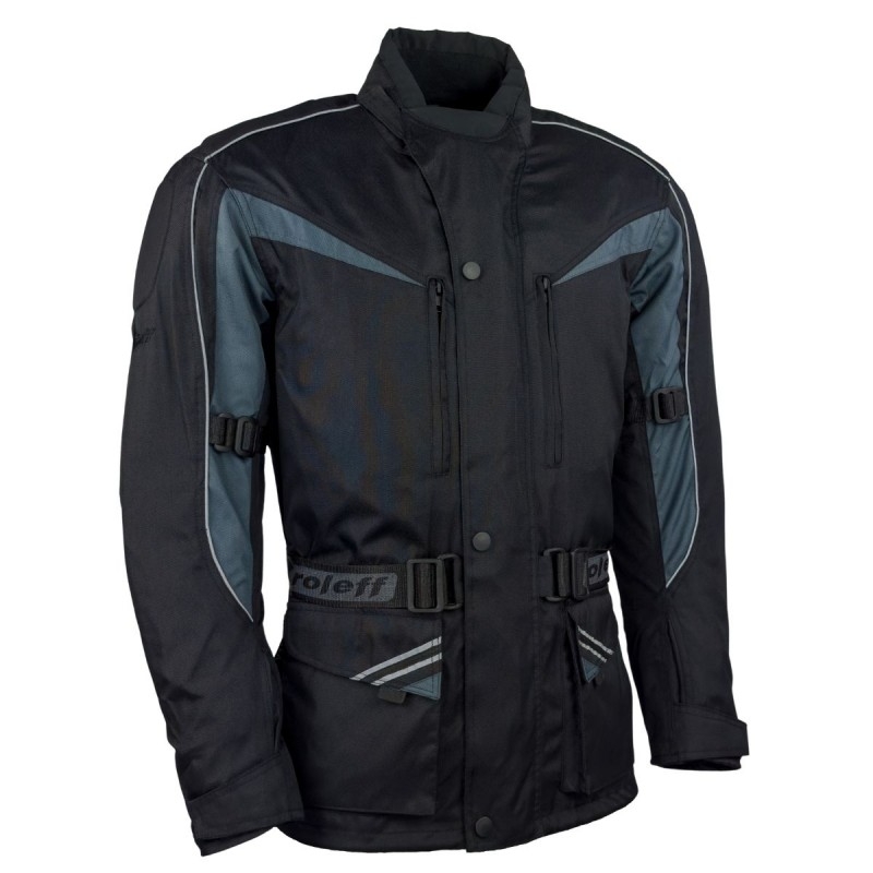 Chaqueta de moto Roleff Kodra Cologne negro-gris