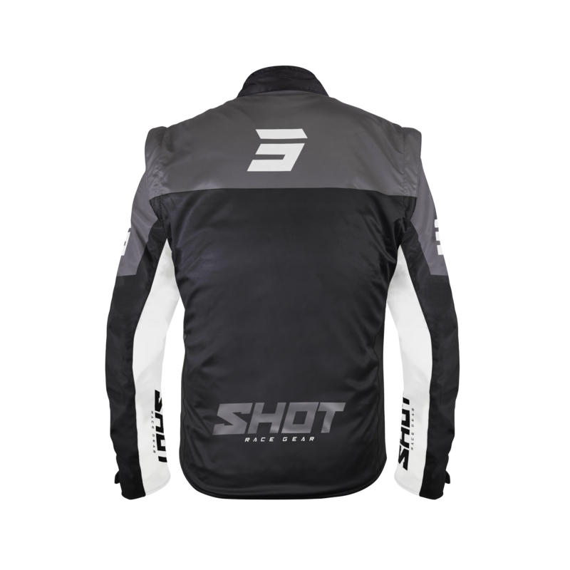 Chaqueta Softshell Shot Softshell Lite negra y blanca