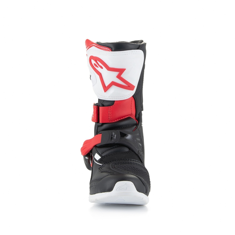 Botas de moto para niños Alpinestars Tech 3S en negro, blanco y rojo