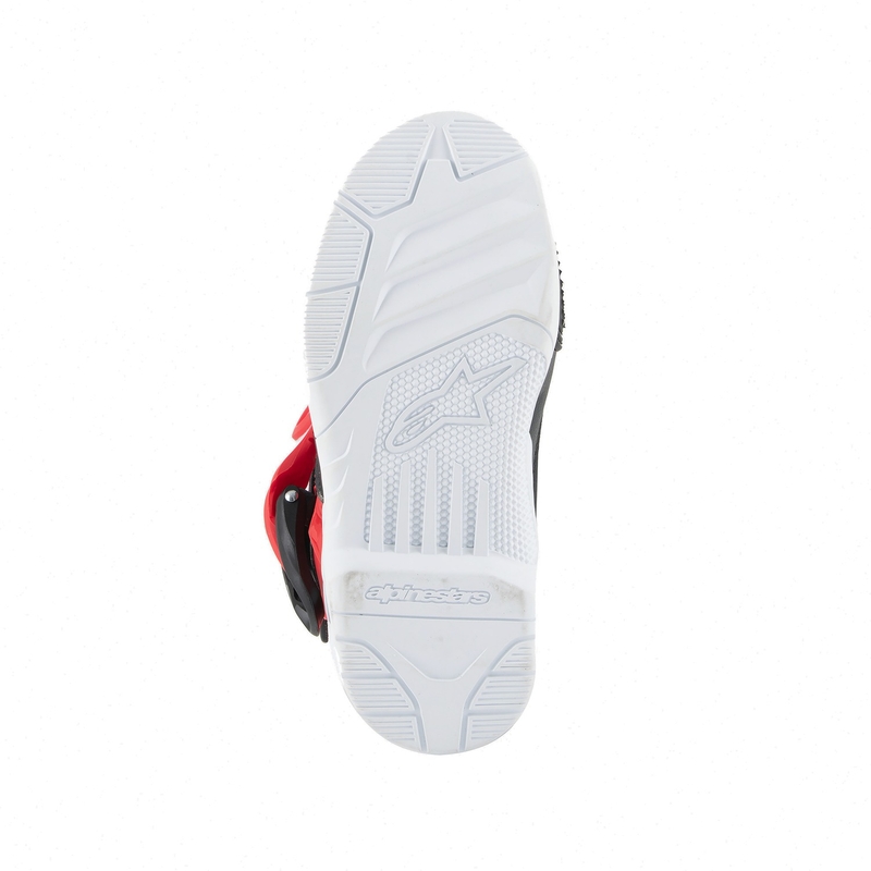 Botas de moto para niños Alpinestars Tech 3S en negro, blanco y rojo