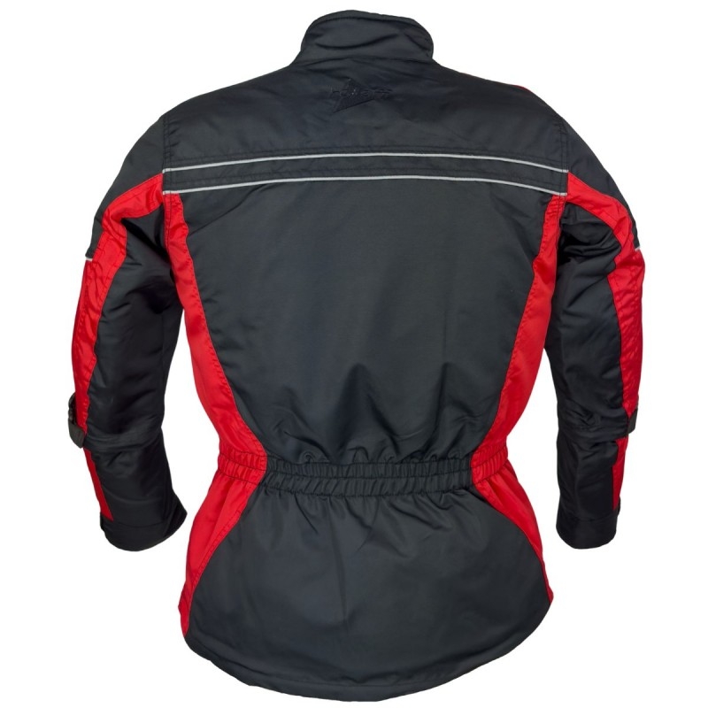 Chaqueta de moto infantil Roleff Taslan negra-roja