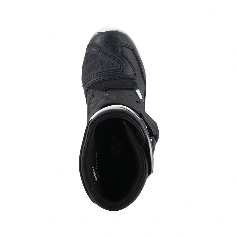 Botas de moto para niños Alpinestars Tech 3S blanco-negro