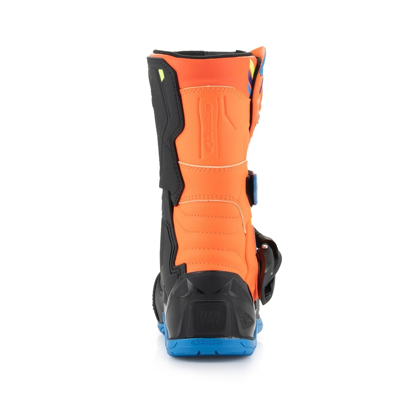 Botas de moto Alpinestars Tech 3S Kids Naranja Fluo-Azul-Amarillo Fluo-Negro para niños