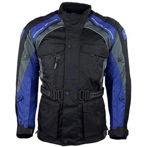 Chaqueta de moto Roleff Liverpool negra y azul