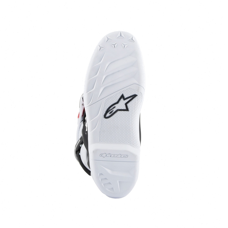 Botas de motocross para niños Alpinestars Tech 7 S (blanco, negro, rojo, azul y morado)